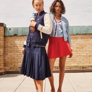 NWT FILA X BANDIER CAPSULE KNIFE PLEAT MIDI SKIRT XS